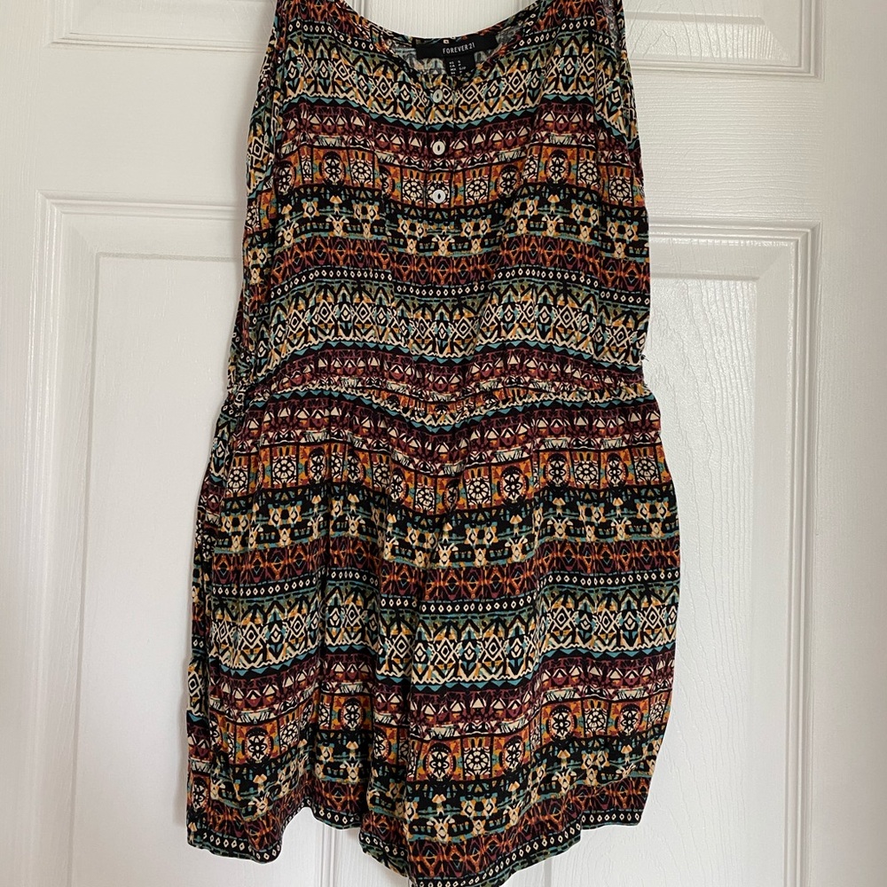 Forever 21 print romper Small